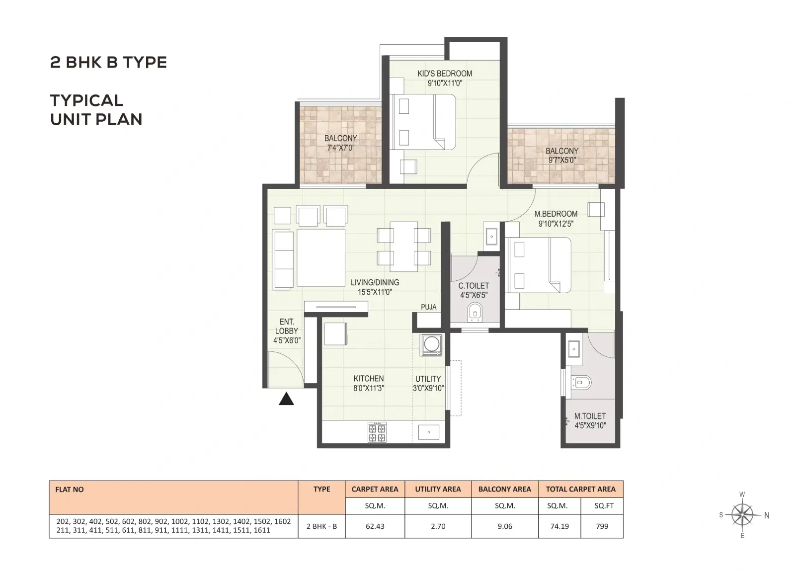 2 BHK B TYPE